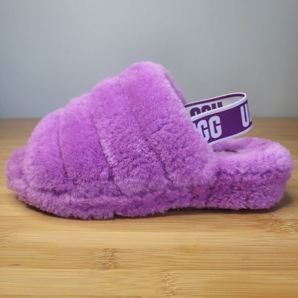 ugg fluff yeah slides Womens Size 6 Youth 4 Berrylicious Purple comfy lounge - Picture 6 of 9